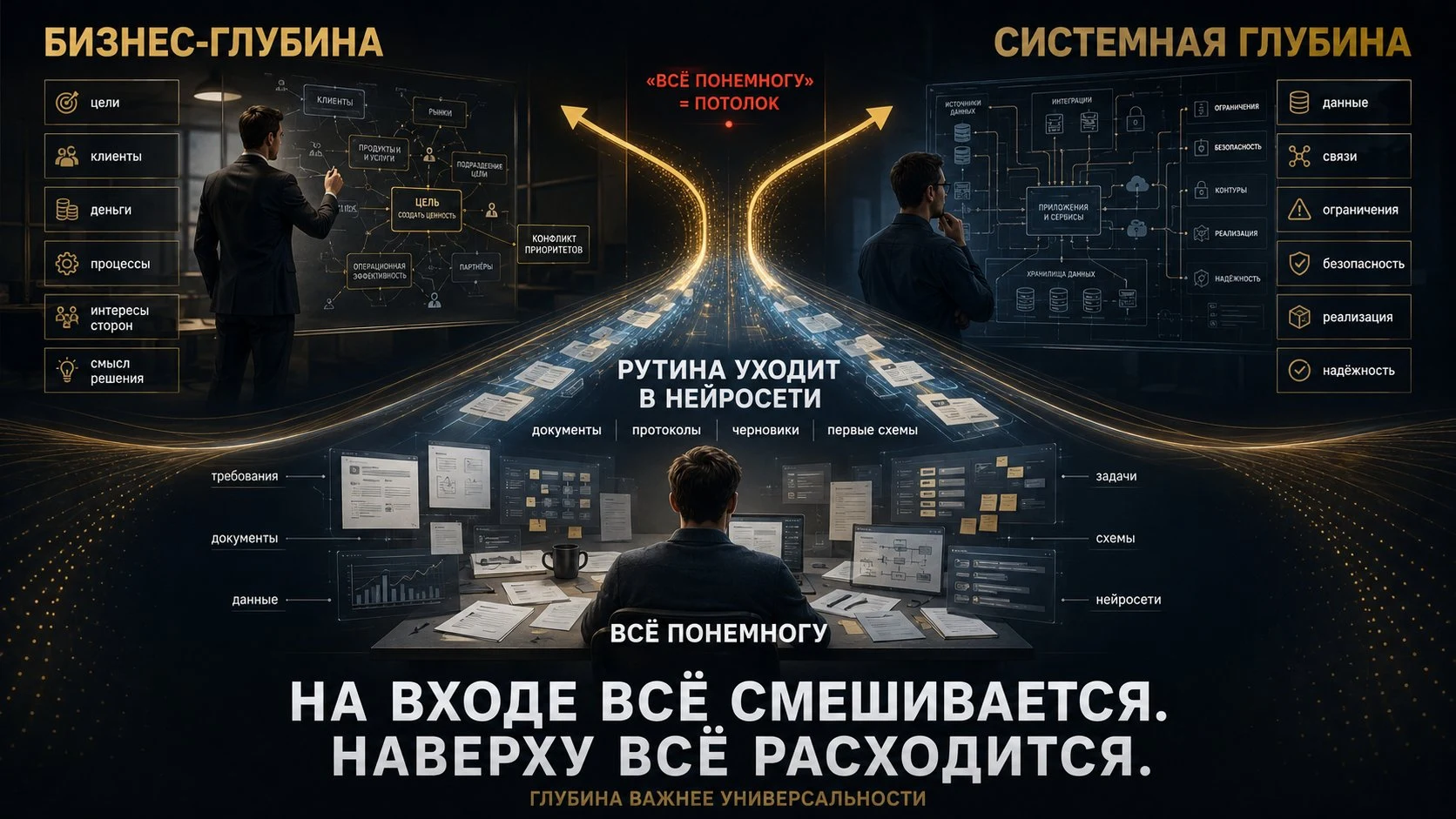 Бизнес-аналитик и системный аналитик в 2026: где роли сходятся, а где расходятся