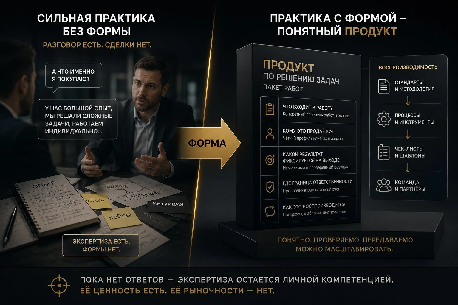 Как превратить практику в продукт